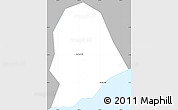 Gray Simple Map of Xuyen Moc, single color outside