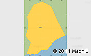 Savanna Style Simple Map of Xuyen Moc, single color outside