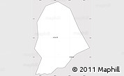 Silver Style Simple Map of Xuyen Moc, cropped outside