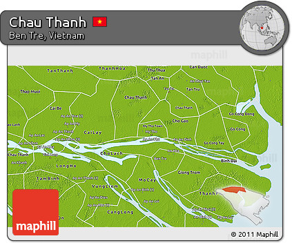 Physical 3D Map of Chau Thanh