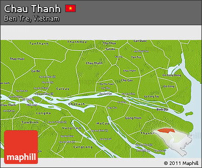 Physical 3D Map of Chau Thanh