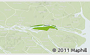 Physical 3D Map of Chau Thanh, lighten