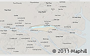 Shaded Relief 3D Map of Chau Thanh, semi-desaturated