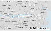 Silver Style 3D Map of Chau Thanh