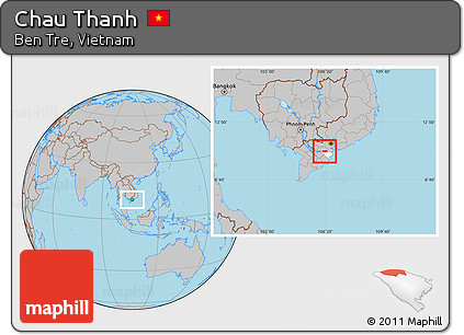 Gray Location Map of Chau Thanh, highlighted parent region