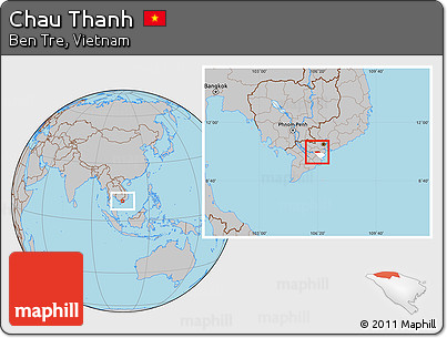 Gray Location Map of Chau Thanh, highlighted parent region