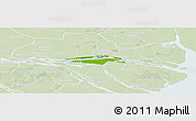 Physical Panoramic Map of Chau Thanh, lighten