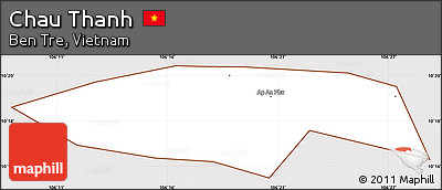 Classic Style Simple Map of Chau Thanh, cropped outside