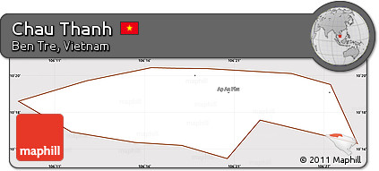 Classic Style Simple Map of Chau Thanh, cropped outside