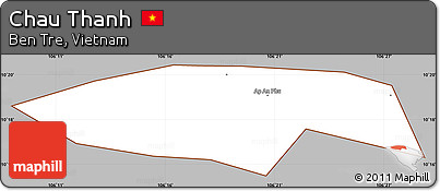 Gray Simple Map of Chau Thanh, cropped outside