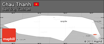 Gray Simple Map of Chau Thanh