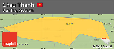 Savanna Style Simple Map of Chau Thanh