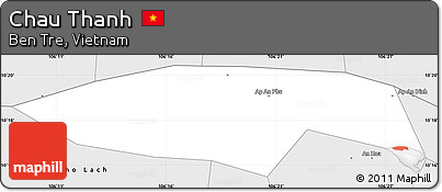 Silver Style Simple Map of Chau Thanh