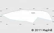 Silver Style Simple Map of Chau Thanh, single color outside