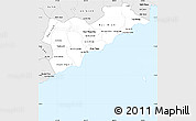 Silver Style Simple Map of Binh Thuan