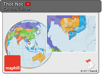 Political Location Map of Thot Not