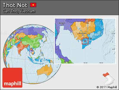 Political Location Map of Thot Not