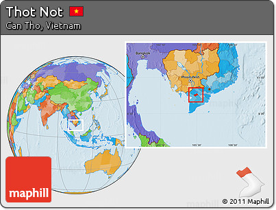 Political Location Map of Thot Not
