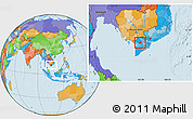 Political Location Map of Thot Not