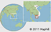 Savanna Style Location Map of Thot Not, highlighted country, highlighted parent region, within the entire country