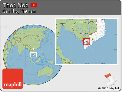 Savanna Style Location Map of Thot Not, highlighted country, highlighted parent region