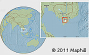 Savanna Style Location Map of Thot Not, highlighted parent region, hill shading