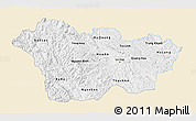 Classic Style 3D Map of Cao Bang, single color outside