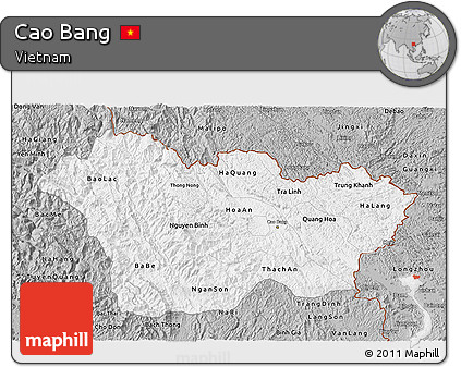 Gray 3D Map of Cao Bang