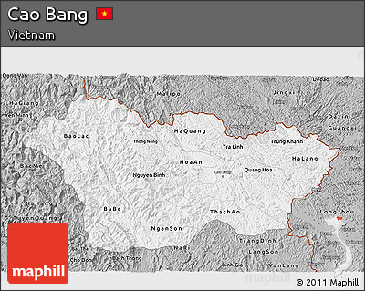 Gray 3D Map of Cao Bang
