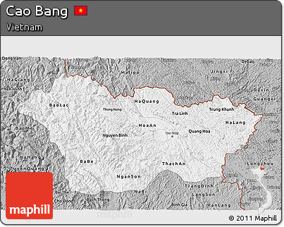 Gray 3D Map of Cao Bang