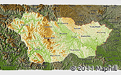 Physical 3D Map of Cao Bang, darken