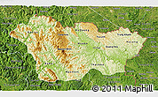 Physical 3D Map of Cao Bang, satellite outside