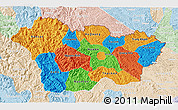 Political 3D Map of Cao Bang, lighten