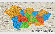 Political 3D Map of Cao Bang, shaded relief outside
