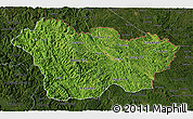 Satellite 3D Map of Cao Bang, darken