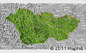 Satellite 3D Map of Cao Bang, lighten, desaturated