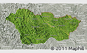 Satellite 3D Map of Cao Bang, lighten, semi-desaturated