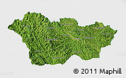 Satellite 3D Map of Cao Bang, single color outside