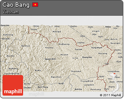 Shaded Relief 3D Map of Cao Bang