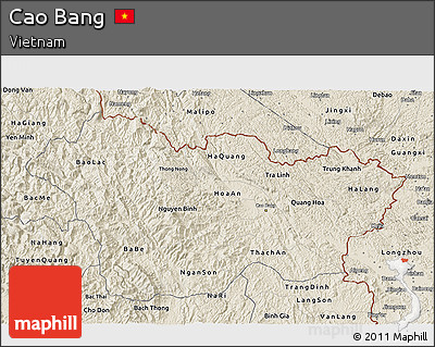 Shaded Relief 3D Map of Cao Bang
