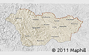 Shaded Relief 3D Map of Cao Bang, lighten, desaturated