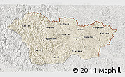 Shaded Relief 3D Map of Cao Bang, lighten, semi-desaturated