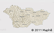 Shaded Relief 3D Map of Cao Bang, single color outside