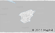 Gray 3D Map of Ha Lang, single color outside