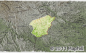 Physical 3D Map of Ha Lang, darken, semi-desaturated
