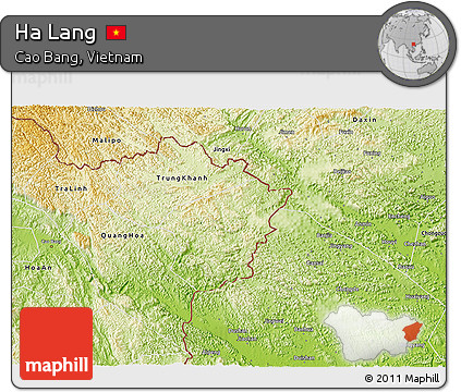Physical 3D Map of Ha Lang