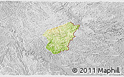 Physical 3D Map of Ha Lang, lighten, desaturated