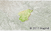 Physical 3D Map of Ha Lang, lighten, semi-desaturated