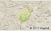 Physical 3D Map of Ha Lang, shaded relief outside