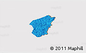 Political 3D Map of Ha Lang, cropped outside